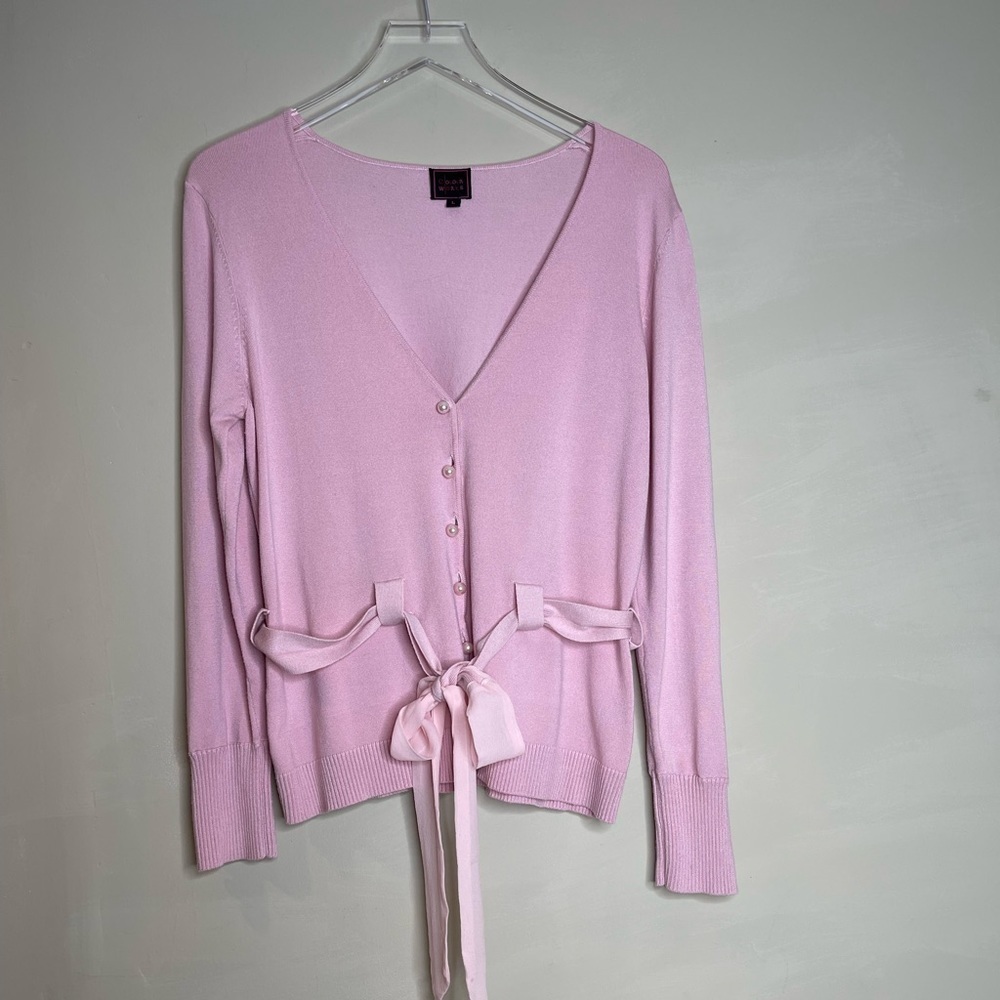 Colour Works pink cardigan